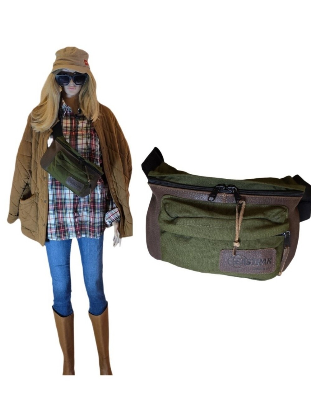VTG 90's Eastpak Waist Belt Bag Crossbody EUC Unisex GORPCORE